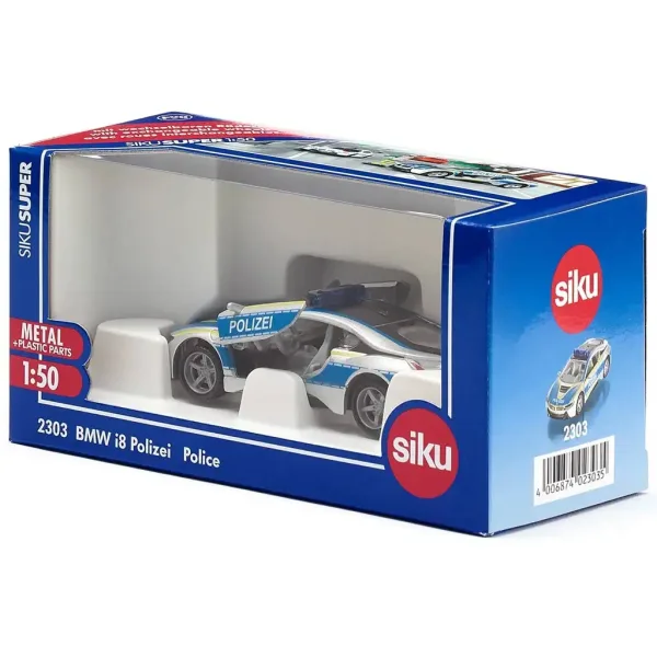 SIKU BMW i8 Police policajné autíčko 1/50 obrázok 5