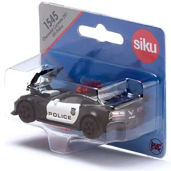 SIKU Chevrolet Corvette ZR1 Police autíčko 1/64 obrázok 4