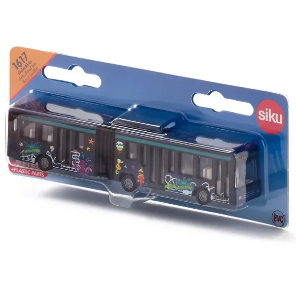 SIKU Modrá mestská kĺbová autobus 1/55 obrázok 4