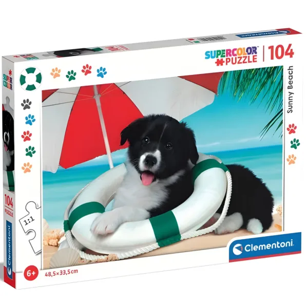 Slnečná pláž 104ks Supercolor puzzle - Clementoni obrázok 1