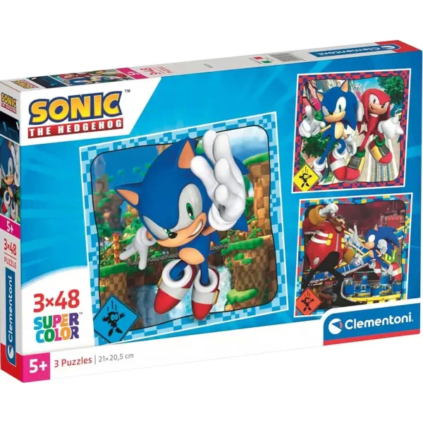 Sonic 3x48ks Supercolor puzzle - Clementoni obrázok 1