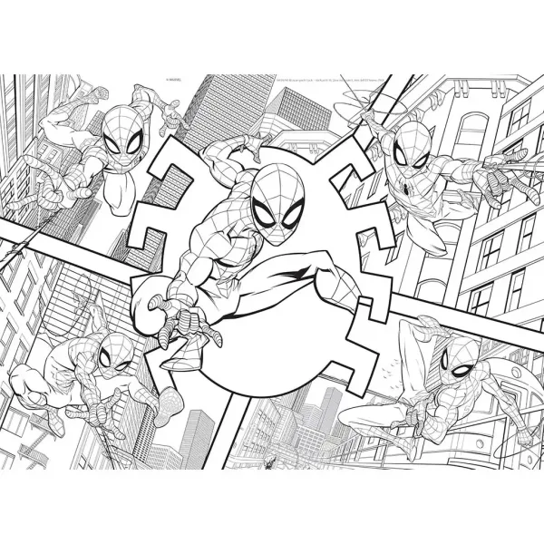 Spider-Man 2 v 1 maxi 24-dielne puzzle a omaľovánka 70x50 cm - Lisciani obrázok 2