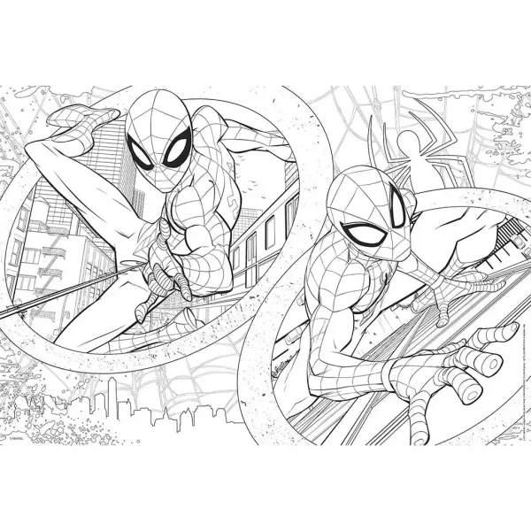 Spider-Man 2 v 1 maxi 2x60-dielne puzzle a omaľovánka 50x35 cm - Lisciani obrázok 3