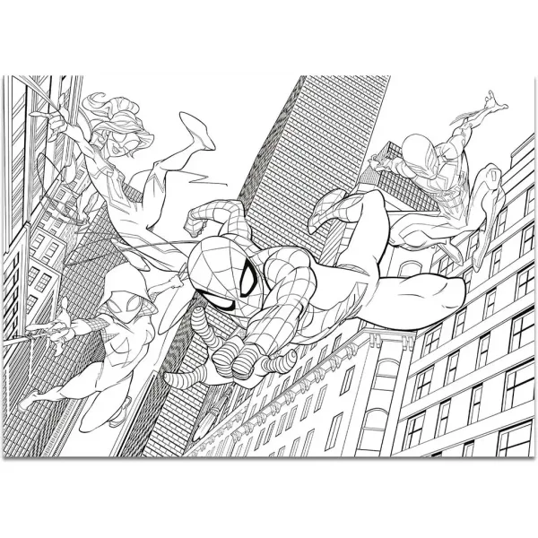 Spider-Man 2 v 1 maxi 4x48 ks puzzle a omaľovánka 35x25 cm - Lisciani obrázok 3