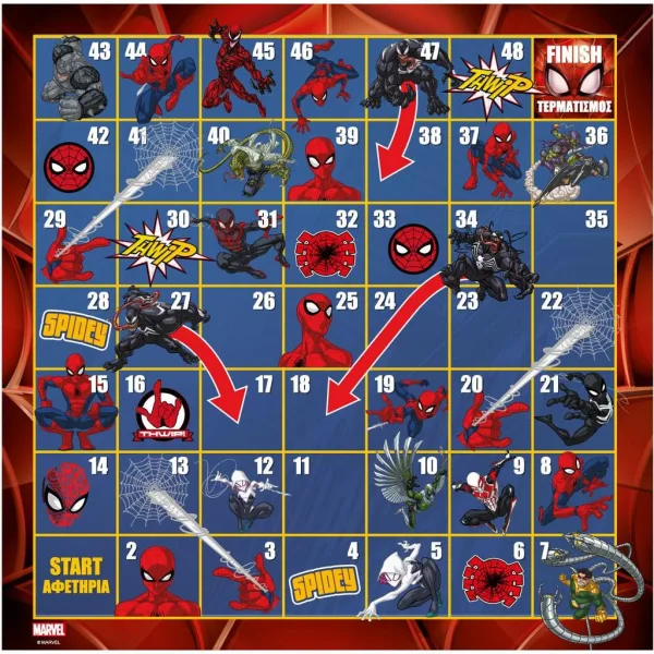 Spiderman: Hadov a rebríky stolová hra obrázok 2