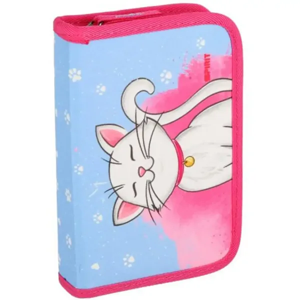 Spirit: White Cat biela mačacia školská taška, batoh 5-dielna súprava 38x17x28cm obrázok 5