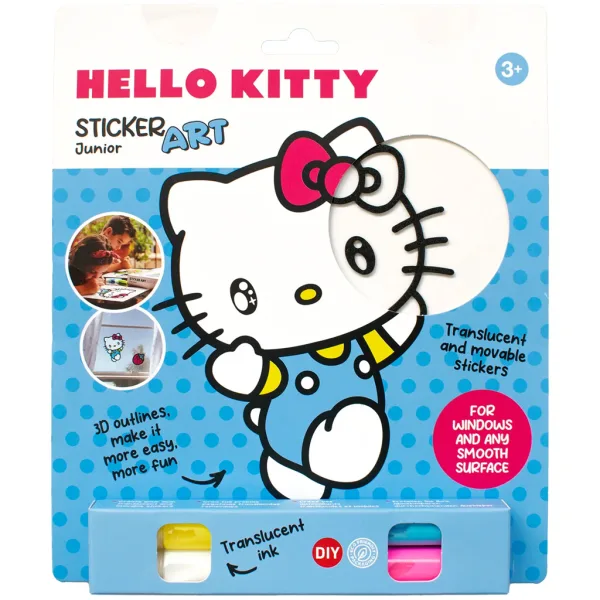 Sticker Art: Sada na vyfarbovanie nálepiek Hello Kitty, rôzne druhy, 1 ks - Comansi obrázok 2