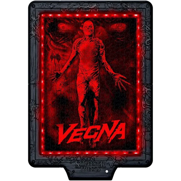Stranger Things – Vecnove prekliatie 520-dielne puzzle s rámom a RGB LED osvetlením – Clementoni obrázok 4