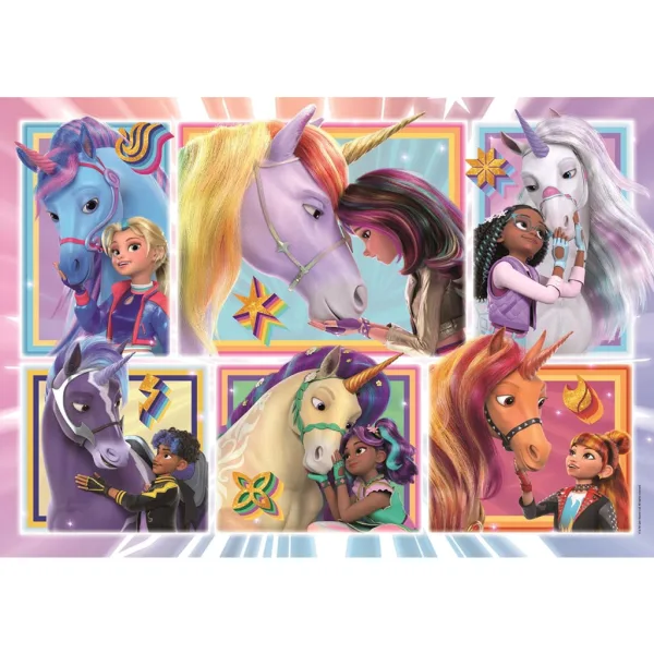 Unicornová akadémia spolu s jednorožcami 104-dielne Supercolor puzzle - Clementoni obrázok 2