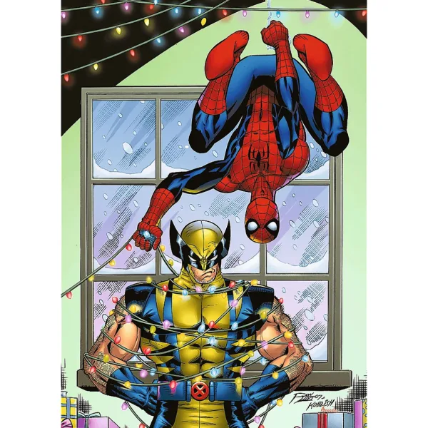 Vianoce Spider-Mana a Wolverina 1000-dielikový prémiový puzzle najvyššej kvality - Trefl obrázok 2