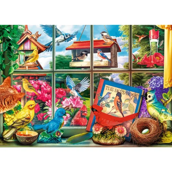 Vtáky za oknom 1000-dielne Prémium plus kvalitné puzzle - Trefl obrázok 2