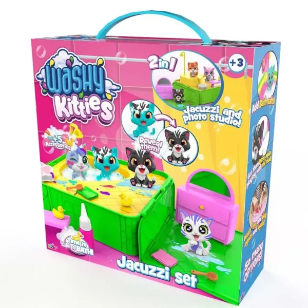 Washy Friends: Color Reveal Kúpeľ mačičiek s jacuzzi a doplnkami obrázok 1