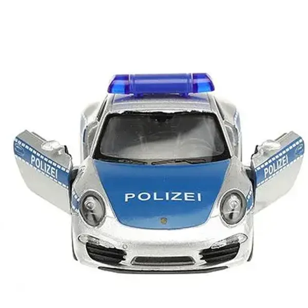 Welly: Porsche 911 policajné kovové modelové autíčko 11 cm obrázok 2
