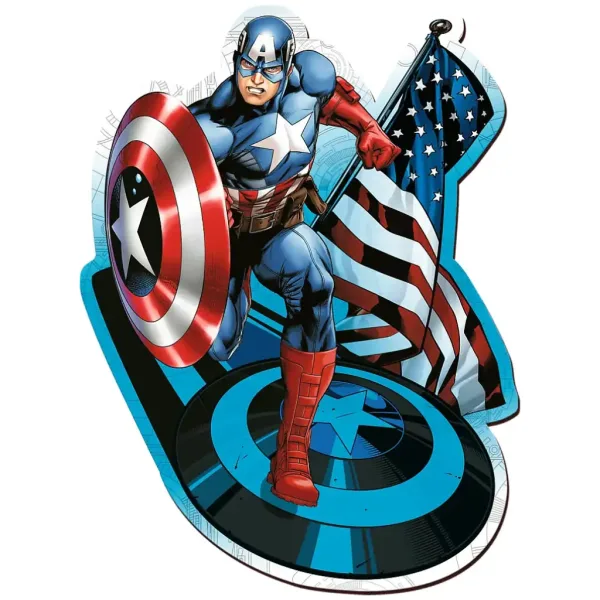 Wood Craft: Marvel - Kapitán Amerika 160 kusový prémiový drevený puzzle - Trefl obrázok 2