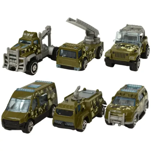 Army Die-Cast: 6-dielny set vojenských autíčok obrázok 2