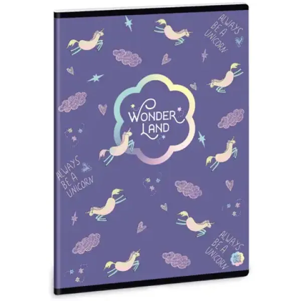Ars Una: Wonderland Unicorn linajkový zošit A/5 40 listov obrázok 1