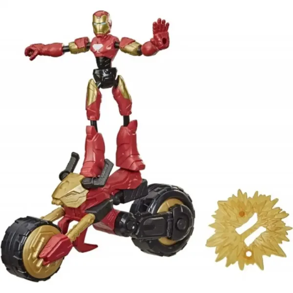 Avengers Bend and Flex Rider Iron Man figura s motorkou - Hasbro obrázok 2
