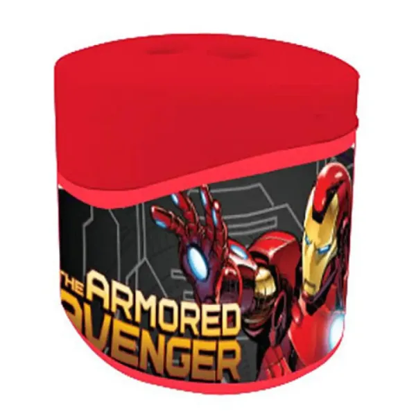 Avengers plastové strúhadlo s nádobou a dvomi otvormi Ironman obrázok 2