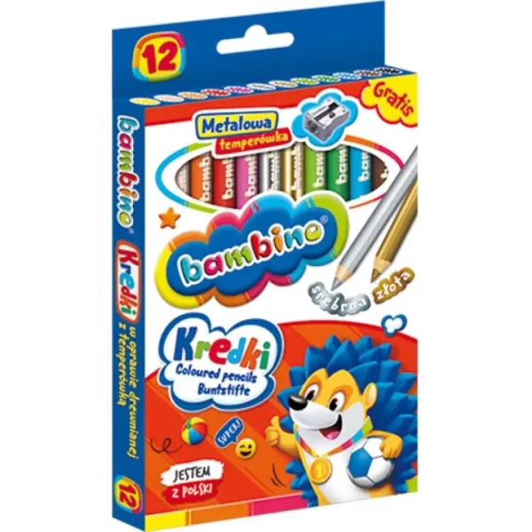 Bambino: Jumbo farebné ceruzky 12 dielny set so strúhadlom obrázok 4