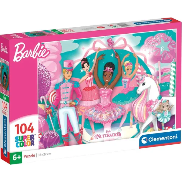 Barbie a a Lúkač Super Color puzzle 104 ks - Clementoni obrázok 1