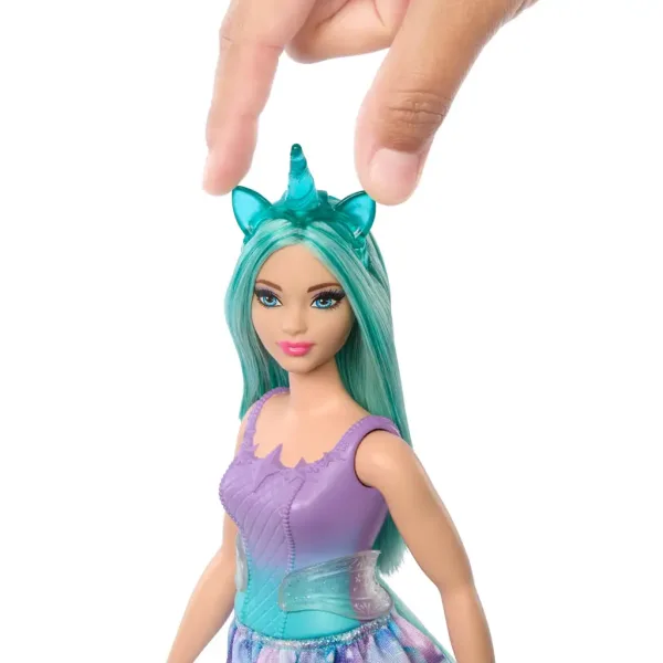 Barbie Dreamtopia: Jednorožec bábika modro-fialové šaty - Mattel obrázok 2