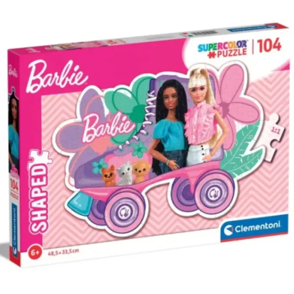 Barbie kolieskové korčule Supercolor 104ks puzzle - Clementoni obrázok 1