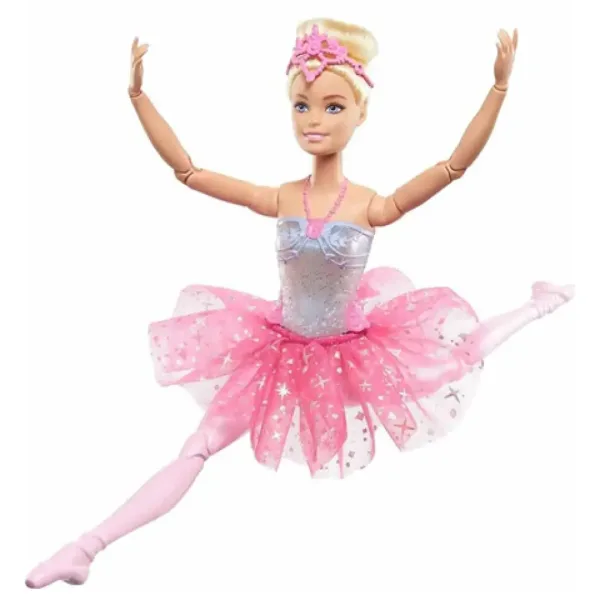 Barbie®: Ligotavá dúhová balerína s blond vlasmi a svetlom - Mattel obrázok 3