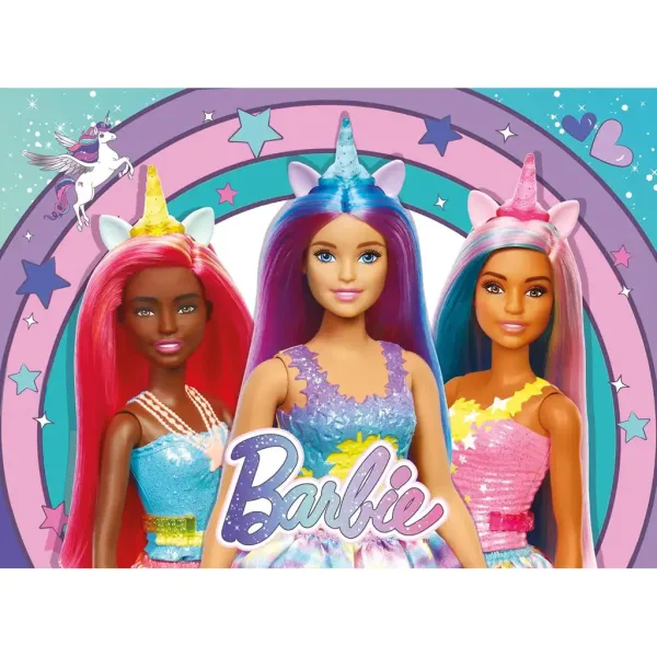 Barbie magický jednorožec 48-dielne puzzle 35x25 cm – Lisciani obrázok 2