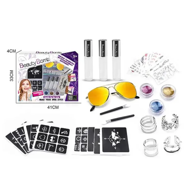 Beauty World: Beauty Bomb sľudové tetovanie set so slnečnými okuliarmi obrázok 2