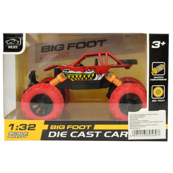 Big Foot Series: Terénne offroad vozidlo so žraločím motívom a zotrvačníkom v dvoch variantoch 13cm obrázok 10
