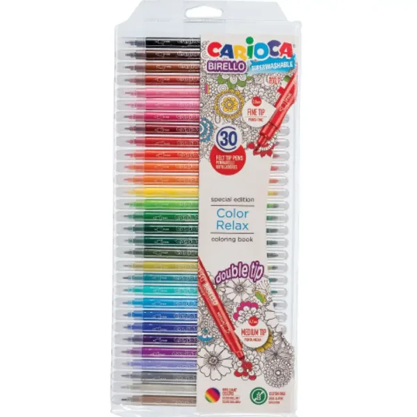 Birello Color Relax set obojstranných fixiek 30 ks - Carioca obrázok 1