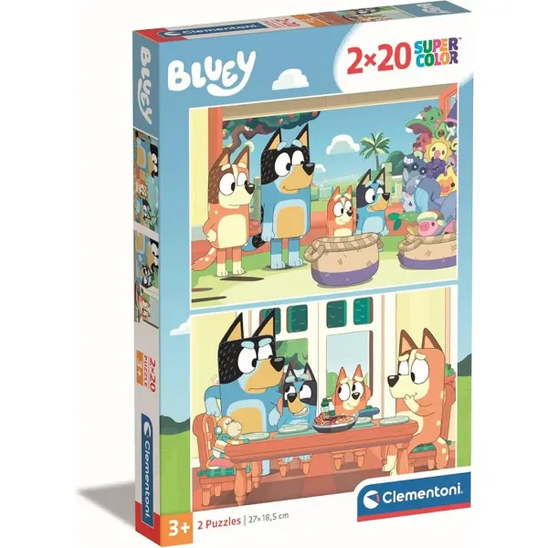 Bluey 2x20ks supercolor puzzle - Clementoni obrázok 1