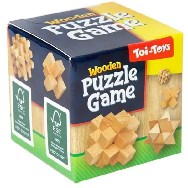 Brain Quest drevená hlavolam v rôznych variantoch 1ks obrázok 2