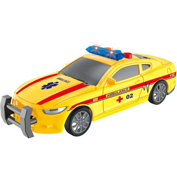 City Rescue záchranné vozidlo so svetlom a zvukom v žltej farbe obrázok 2