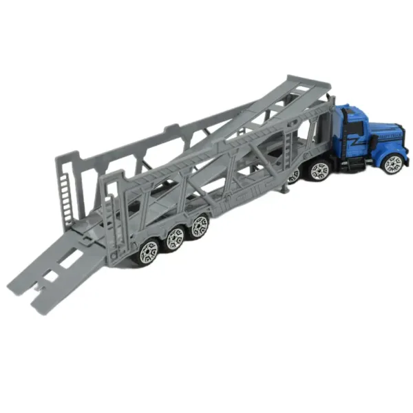 City Truck: Modrý kamión na prepravu áut 22 cm obrázok 4