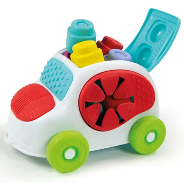Clemmy Auto mäkké stavebné kocky súprava 8ks - Clementoni obrázok 2