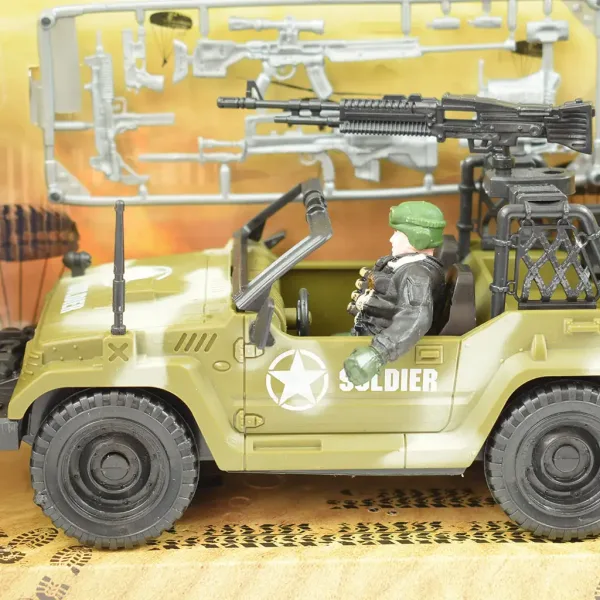 Combat Force 9: Vojenské terénne vozidlo s vojakom a zbraňami 22cm obrázok 3