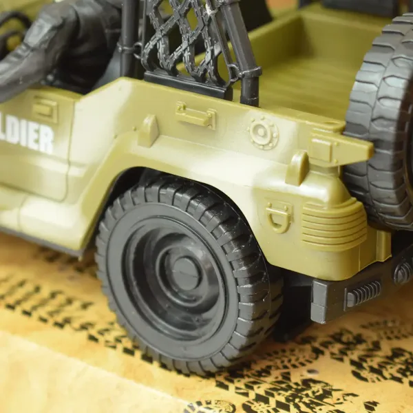 Combat Force 9: Vojenské terénne vozidlo s vojakom a zbraňami 22cm obrázok 5