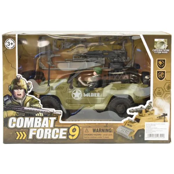 Combat Force 9: Vojenské terénne vozidlo s vojakom a zbraňami 22cm obrázok 6