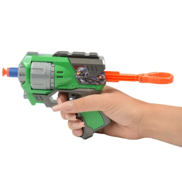 Cool Soft Bullet Gun: Malá zbraň s nábojmi v zelenej farbe 14cm obrázok 4