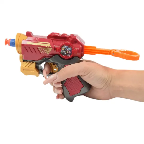 Cool Soft Bullet Gun: Malá zbraň so špongiovými nábojmi v červenej farbe 14 cm obrázok 5