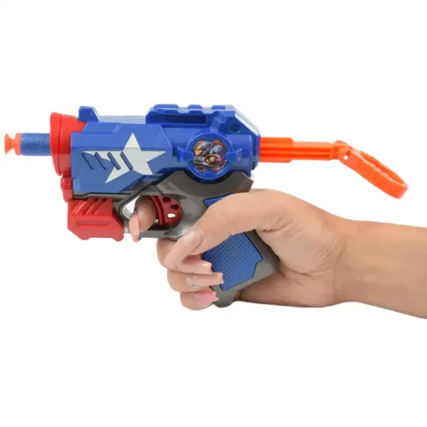Cool Soft Bullet Gun: Malá zbraň so špongiovými nábojmi v modrej farbe 14cm obrázok 6