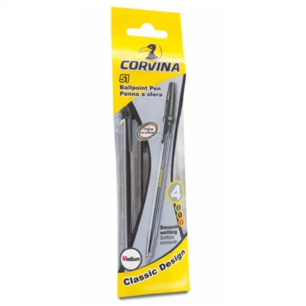 Corvina 51 4 dielny set, čierne guľôčkové pero- Carioca obrázok 1