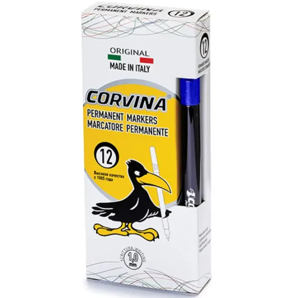 Corvina permanentný modrý popisovač s 1 mm hrotom 1 ks - Carioca obrázok 1