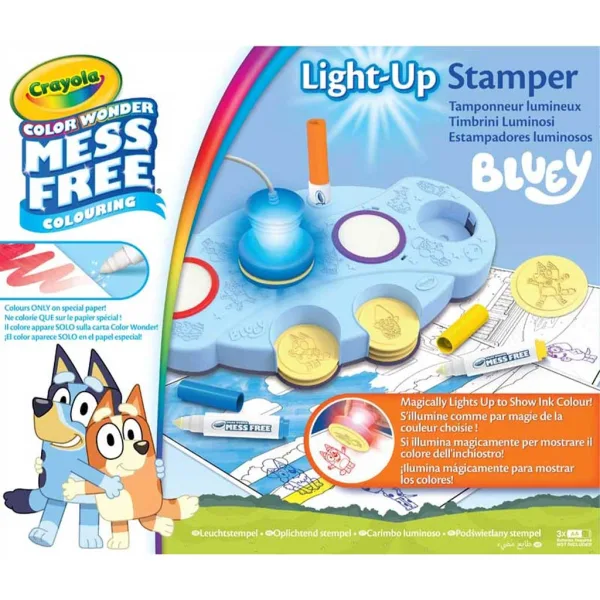 Crayola: Color Wonder Bluey Svetelný magický pečiatkovací set obrázok 1