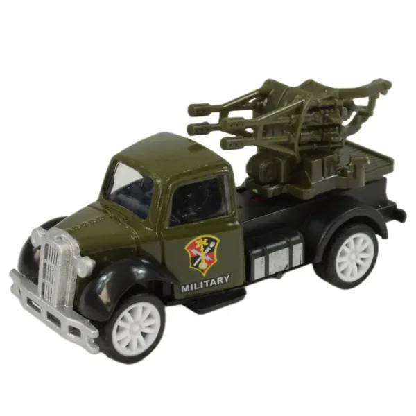 Die-Cast: Vojenské autíčko v rôznych variantoch so zotrvačníkom 1/55 obrázok 2