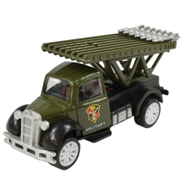 Die-Cast: Vojenské autíčko v rôznych variantoch so zotrvačníkom 1/55 obrázok 3