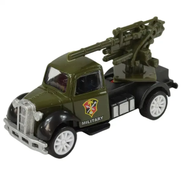 Die-Cast: Vojenské autíčko v rôznych variantoch so zotrvačníkom 1/55 obrázok 4
