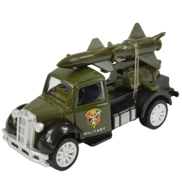Die-Cast: Vojenské autíčko v rôznych variantoch so zotrvačníkom 1/55 obrázok 5