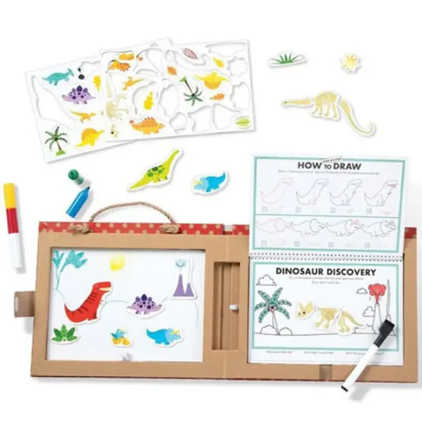Melissa & Doug: Dinosaurus zmazateľný magnetický kreatívny set na kreslenie obrázok 2